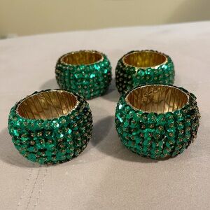 Green Sparkling Napkinrings